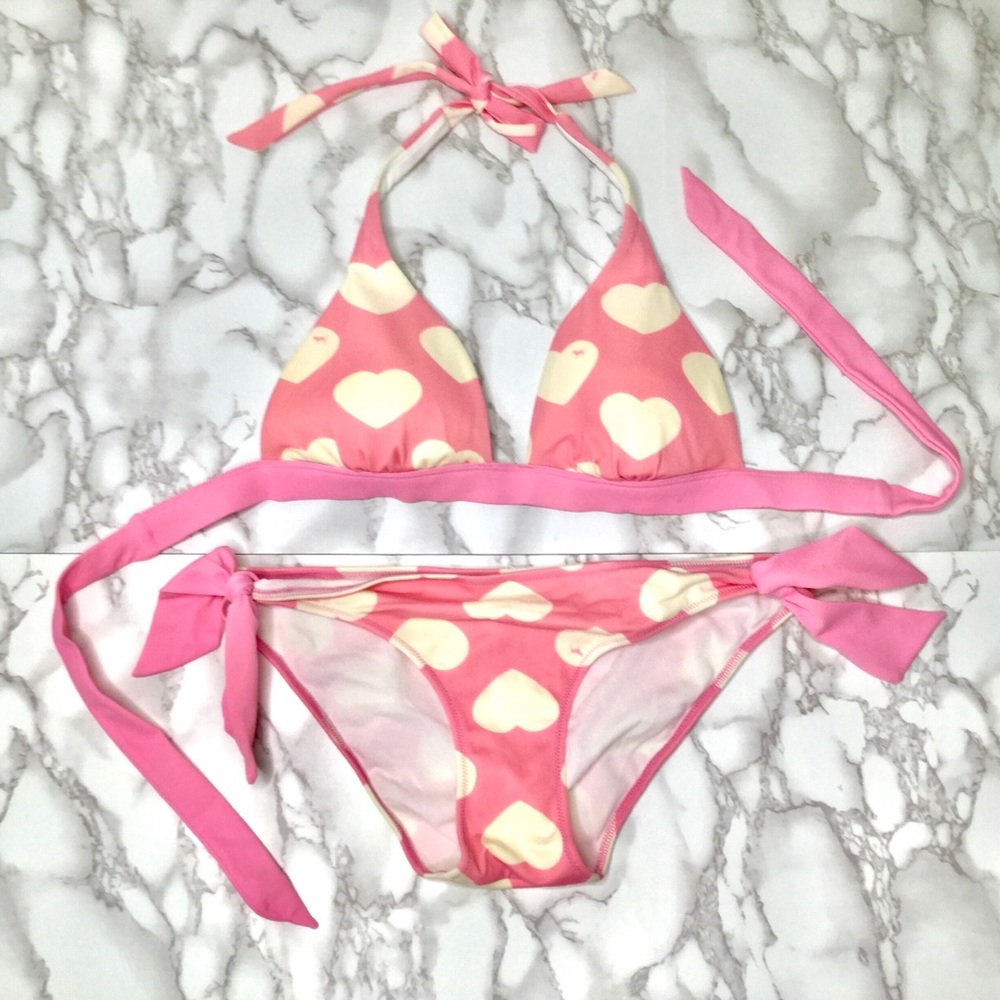 VS PINK Heart Bikini Size XS/S
